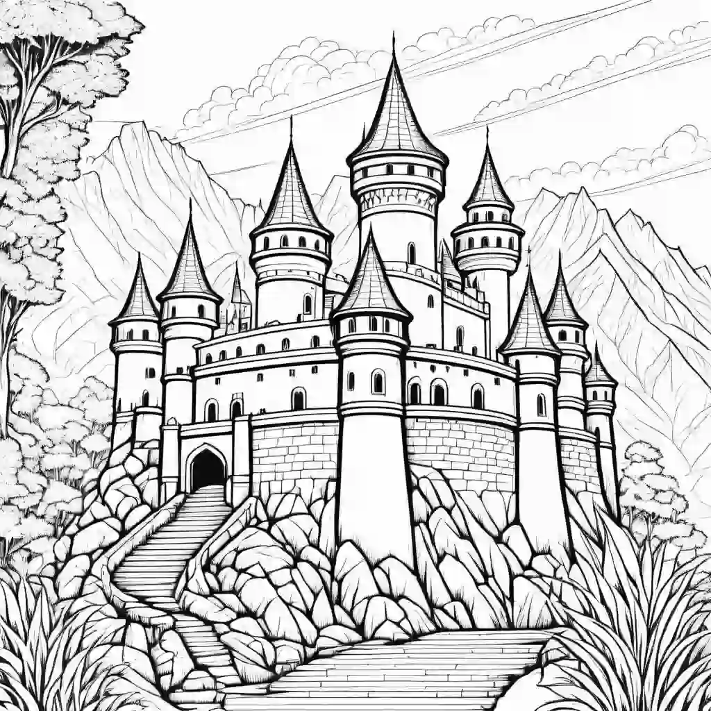 Fortresses coloring pages